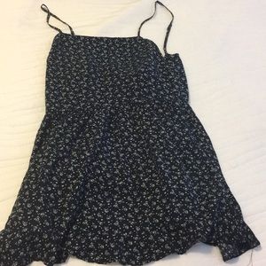 Floral print mini dress with white flowers!